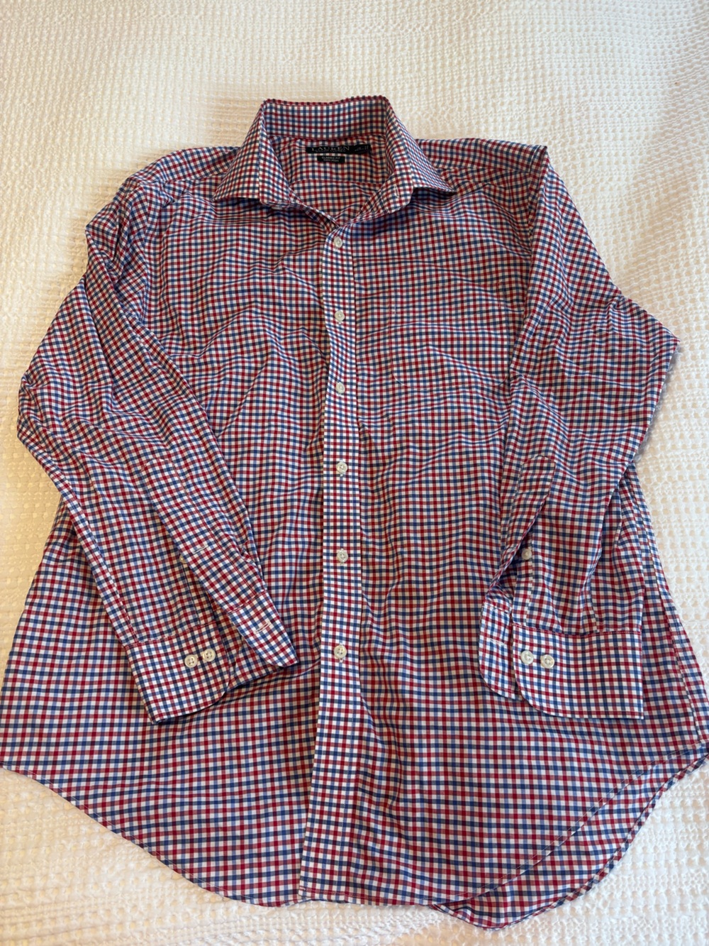 Lauren Ralph Lauren Men's Red & Blue Check Long-Sleeve Dress Shirt